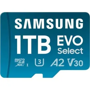 Samsung EVO Select 1TB microSD Memory Card + Adapter