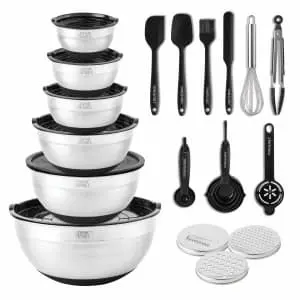 Thyme & Table 32-Piece Stainless Steel Mixing Bowls and Food Prep Set