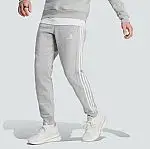 adidas men Essentials Fleece 3-Stripes Tapered Cuff Pants