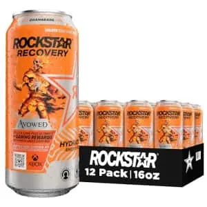 Rockstar Recovery Orange Energy Drink 16 Fl Oz, 12 Pack