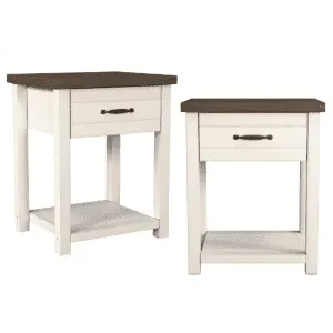 Hillsdale Lancaster Farmhouse Nightstand Set of 2