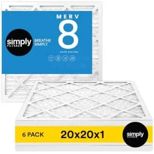 Simply 20x20x1" MERV 8 Air Filters 6-Pack