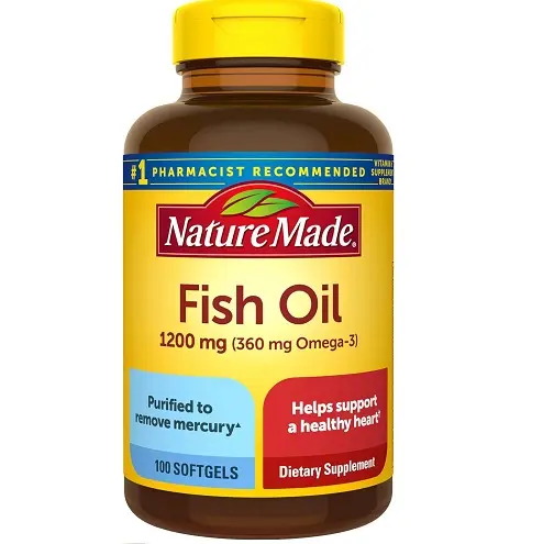 Nature Made鱼油Omega-3 1200mg，100粒，原价$14.59，现仅售$9.49，免运费