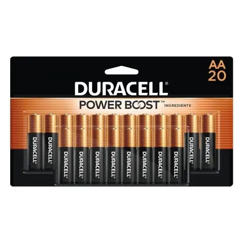 Duracell CopperTop AA碱性电池，20节