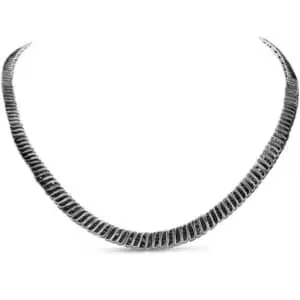 1-TCW Diamond Graduated Collar Necklace