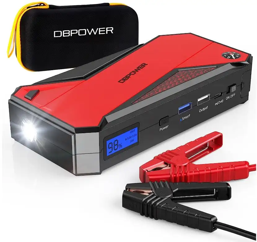 白菜价！实用好物！DBPOWER Peak 1600A 18000mAh 便携式汽车紧急电源启动器+充电宝，原价 $89.99, 折上折后仅售$27.99免运费！