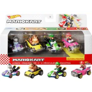 Hot Wheels Mario Kart Diecast 4-Pack