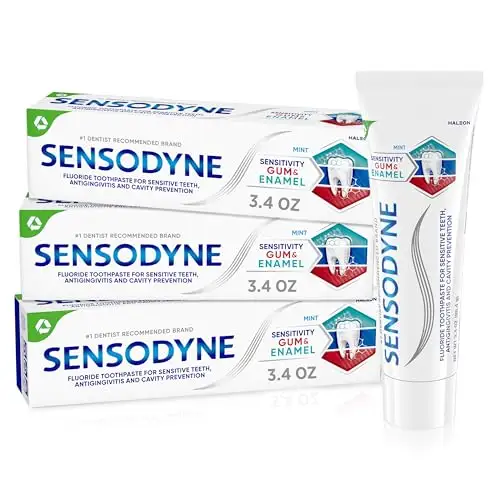 Sensodyne 抗敏感牙龈和牙釉质三重保护牙膏，3支