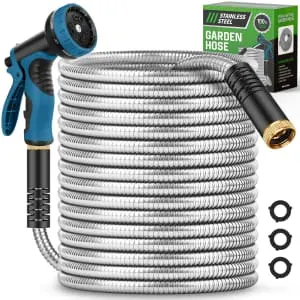 Advinski 10-Foot Garden Hose with 10-Function Nozzle