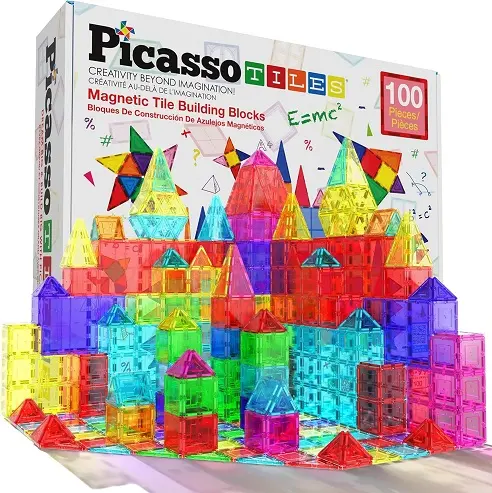 PicassoTiles 100-Piece Set Magnet Building Tiles, only $27.99（44% off）, free shipping