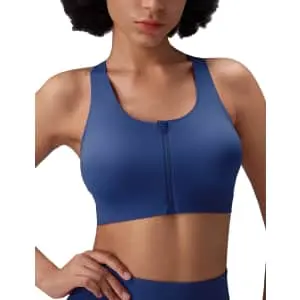 Baleaf Zipper Front Sports Bra
