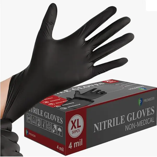 PROMEDIX P Nitrile Disposable Gloves,4mil-100 Count,Gloves Disposable Latex Free,Powder Free for Cooking,Household,Food safe