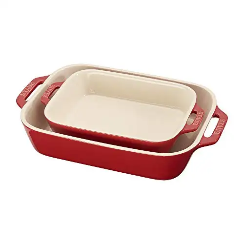 STAUB 陶瓷矩形烘焙盘套装,2 件,樱桃色
