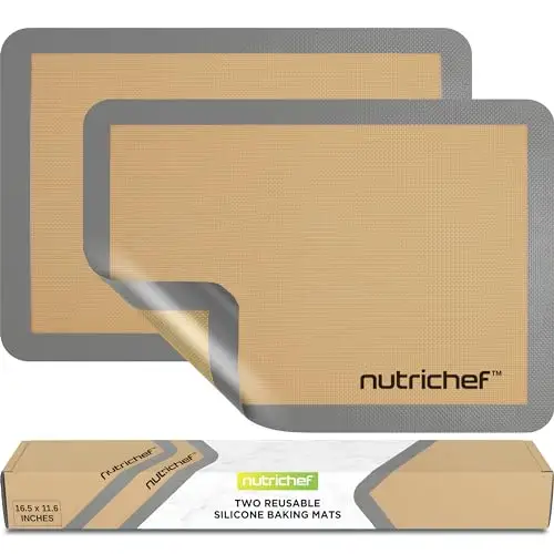 Nutrichef 不粘硅胶烘焙垫套装 2件装