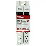 Hyper Tough 2 Pack 6-Outlet Surge Protector with 2.5 ft Cords