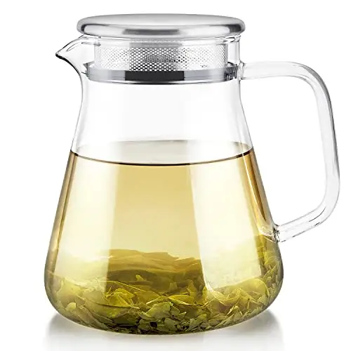 Teabloom 2合1耐热玻璃茶壶 (27盎司)
