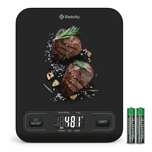 Etekcity 食品厨房秤,液晶显示屏,中号,黑色