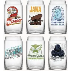 JoyJolt Retro Star Wars 16.9-oz Glass Tumbler 6-Pack