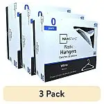 3-Pack of 50-Piece Mainstays Plastic Notched Adult Hangers