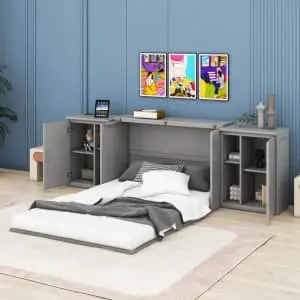 Red Barrel Studio Jeltina Floor Full Murphy Bed