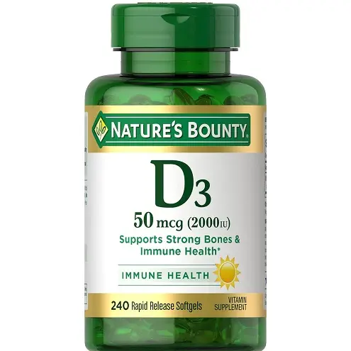 史低价！Nature's Bounty 液体维生素D3软胶囊，240粒，原价$18.39，现点击coupon后仅售 $5.45 ，免运费