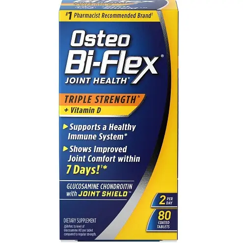 改善关节炎症或损伤！Osteo Bi-Flex 三倍关节健，含维生素D，80粒，原价$31.29，现点击两个Coupon后仅售$11.27，免运费