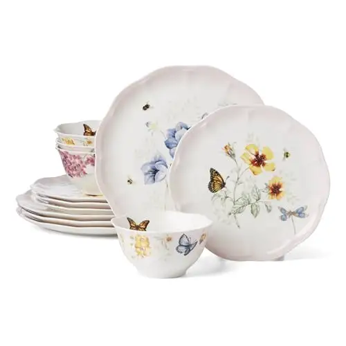 Lenox Piece 蝴蝶草地餐具套装,12 件