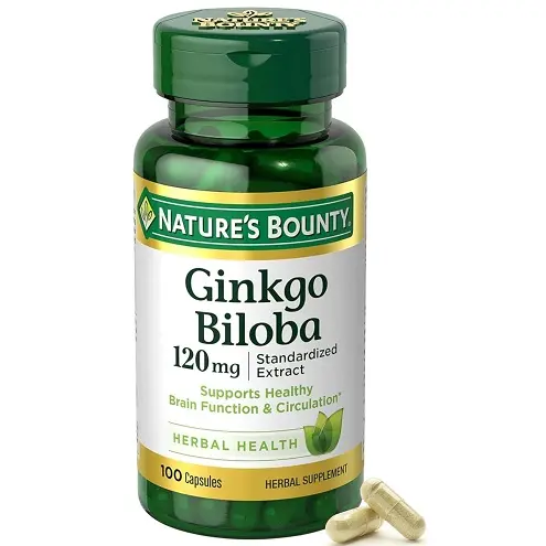 Nature's Bounty Ginkgo Biloba Pills and Herbal Supplement, Supports Brain Function and Mental Alertness, 120mg, 100 Capsules, only $8.73
