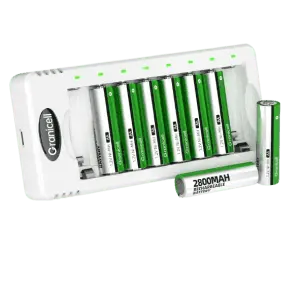 Granicell Rechargeable AA Batteries 8-Pack w/ Charger