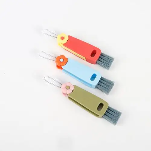 3 合 1 水瓶和杯盖清洁刷3 件套