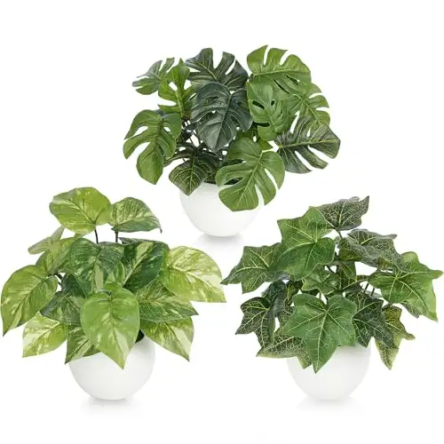 小型仿真植物盆栽3 件套