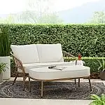 2-Piece Better Homes & Gardens Willow Sage Outdoor Wicker Loveseat & Ottoman Set