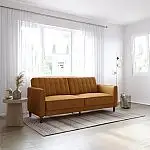 DHP Velvet Pin Tufted Transitional Futon