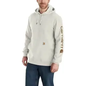 Carhartt Men's Midweight Signature Sleeve Logo Hooded Sweatshirt