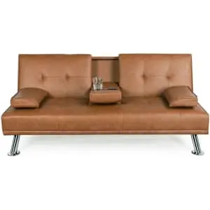 Renwick LuxuryGoods Modern Faux Leather Futon