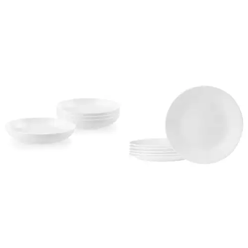 Corelle 4 件套 30 盎司(约 850.5 克)Versa 碗和 6 件套 6-3/4 英寸(约 16.7 厘米)沙拉盘套装