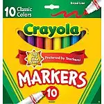 10-Count Crayola Broad Line Markers (Classic Colors)