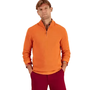 Club Room Men's Quarter-Zip Textured Cotton Sweater