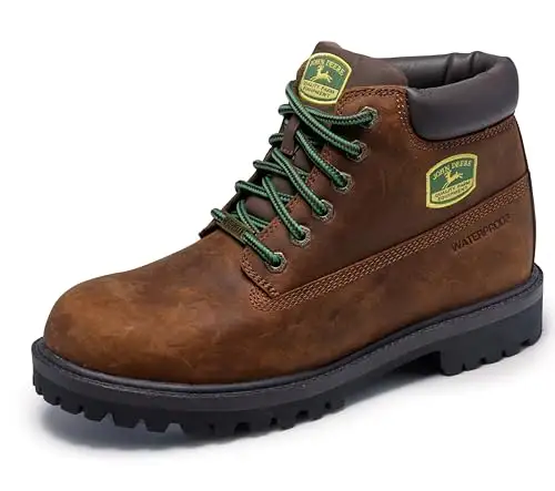 Skechers斯凯奇John Deere 男士 真皮 工装靴