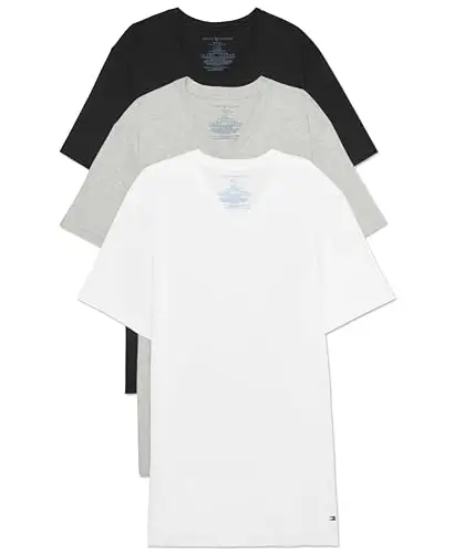 Tommy Hilfiger 汤米·希尔费格 男式经典 V 领多件装, V 领 - 白色/灰色/黑色