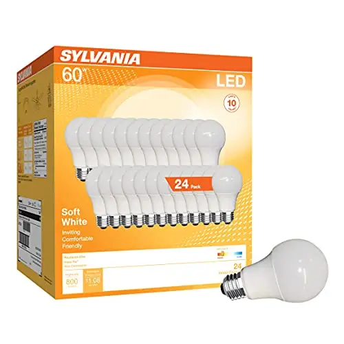 Sylvania 60瓦 LED灯泡，柔和灯光，24个装