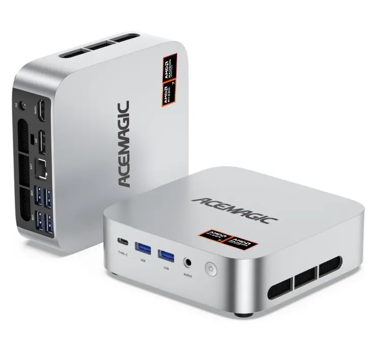 性能超强8K@60Hz输出！ACEMAGICIAN W1 迷你游戏电脑，R7 8745HS/32GB DDR5/1TB SSD，USB4/WiFi6，折上折后仅售$456.32免运费！
