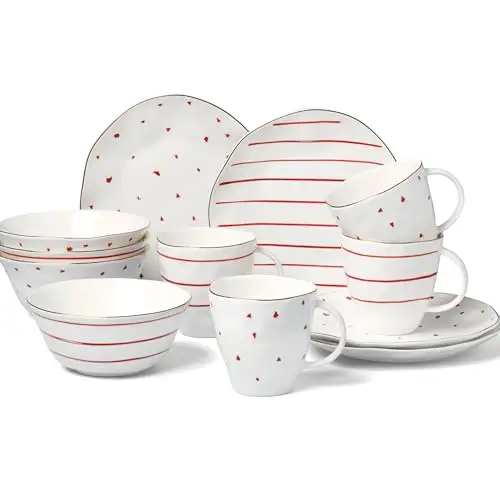 Lenox Garnet Bay 陶瓷餐具12件套