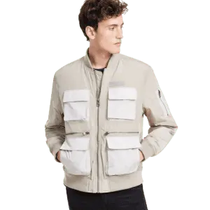 Guess Men's Tech Utility Bomber Jacket