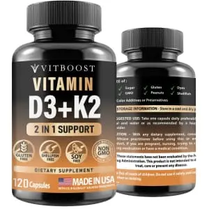 Vitboost Vitamin D3 K2 Complex 120 Capsules