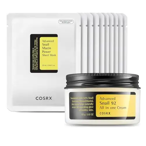 [超值]COSRX 蜗牛粘液92%日常修复保湿霜+蜗牛粘液面膜(10 个装),