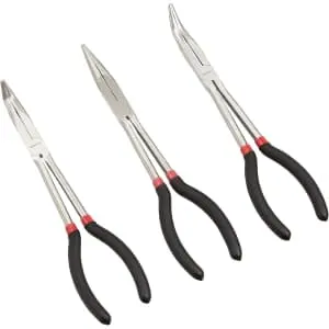 Amazon Basics 3-Piece Long Reach Needle Nose Pliers Tool Set