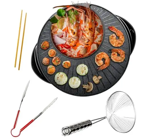 OVENTE 2合1烤肉火锅电炉
