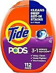 112-Ct Tide PODS Laundry Detergent Pacs + 3X 240-Ct Laundry Dryer Sheets + $15 Credit
