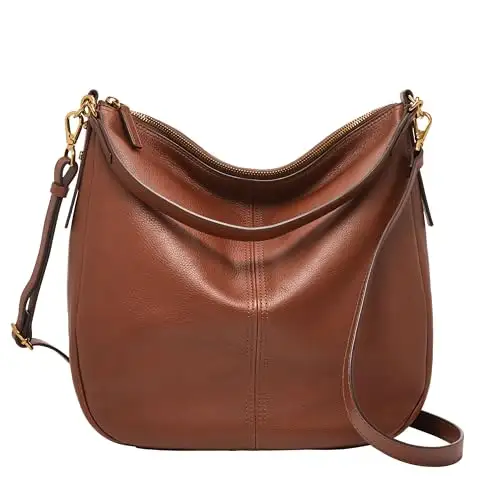 Fossil Jolie Hobo 皮革手提包, 棕色
